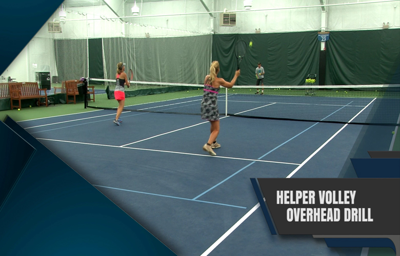 The Helper Volley Overhead Drill